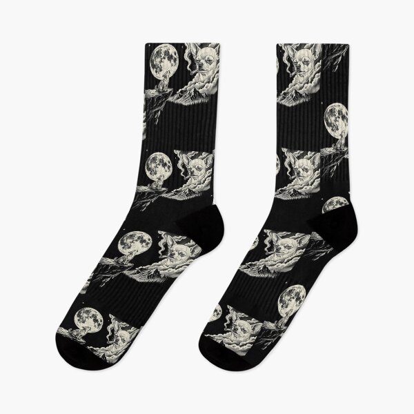 Item preview, Smoking Chihuahua Howling To The Moon Vintage Grunge Dog Mom  designed and sold by w66aboo.