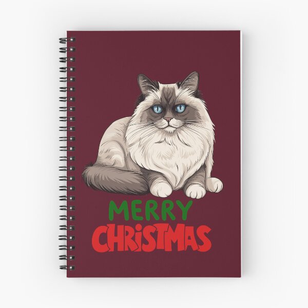Item preview, Cute Ragdoll Cat Merry Christmas Holiday Art designed and sold by stormk10.