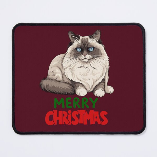 Item preview, Cute Ragdoll Cat Merry Christmas Holiday Art designed and sold by stormk10.
