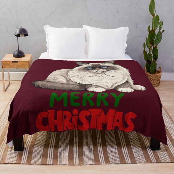 Item preview, Cute Ragdoll Cat Merry Christmas Holiday Art designed and sold by stormk10.