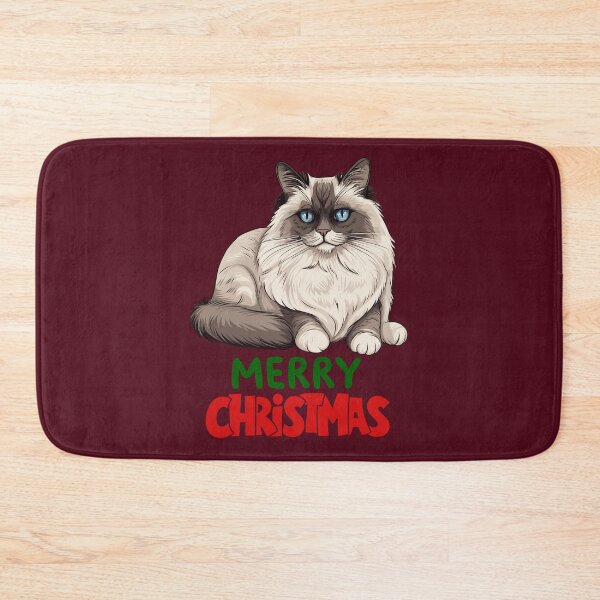 Item preview, Cute Ragdoll Cat Merry Christmas Holiday Art designed and sold by stormk10.