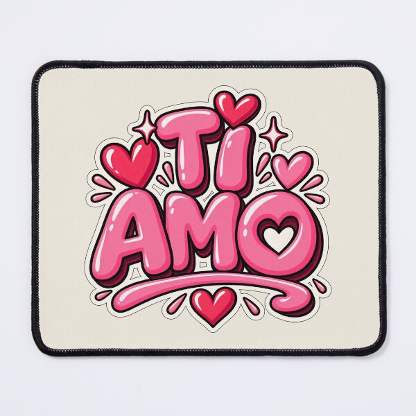 Item preview, Ti Amo Pink Hearts Italian Love Cute Romantic Design designed and sold by MetaModel Editions.