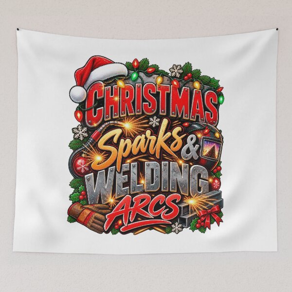 Item preview, Christmas Sparks And Welding Arcs Welder Christmas designed and sold by 198tees.