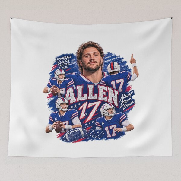 Item preview, Football Builds Better Men – Quarterback Football Graphic designed and sold by LandFinStudio.