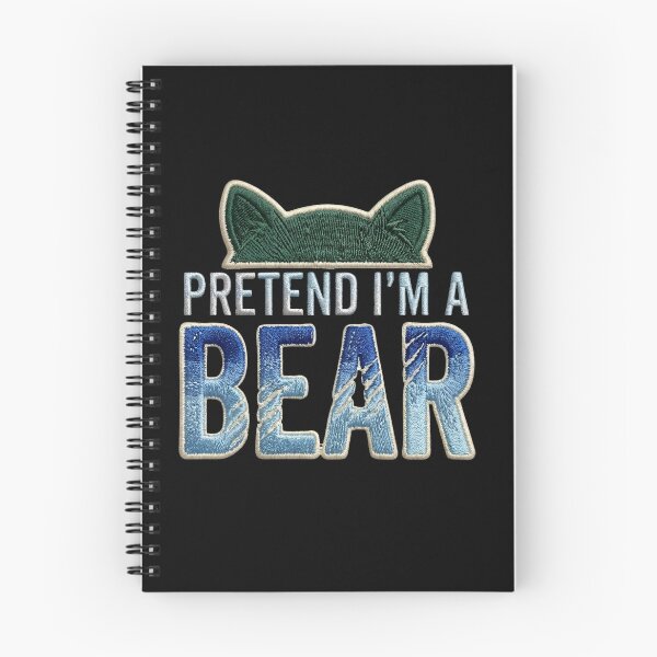 Item preview, Pretend I'm A Bear Embroidered Patch Style Funny Cat Design designed and sold by Retro Whiskers.