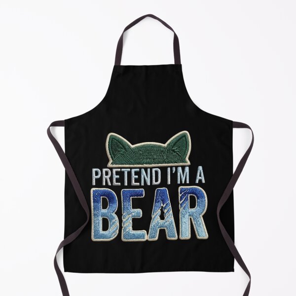 Item preview, Pretend I'm A Bear Embroidered Patch Style Funny Cat Design designed and sold by Retro Whiskers.