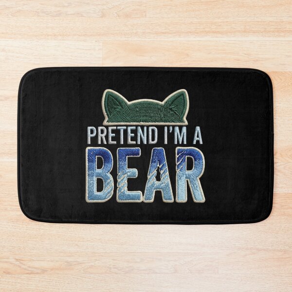 Item preview, Pretend I'm A Bear Embroidered Patch Style Funny Cat Design designed and sold by Retro Whiskers.