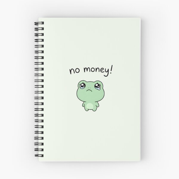Item preview, Cute Kawaii frog meme "no money" designed and sold by pixellm.