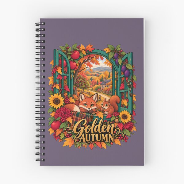 Item preview, Golden Autumn – Cozy Woodland Window designed and sold by Aimetoi.