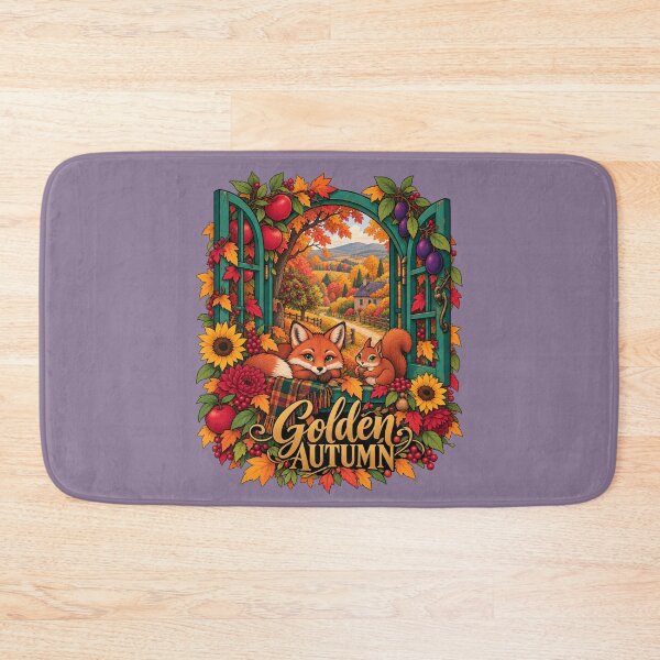 Item preview, Golden Autumn – Cozy Woodland Window designed and sold by Aimetoi.
