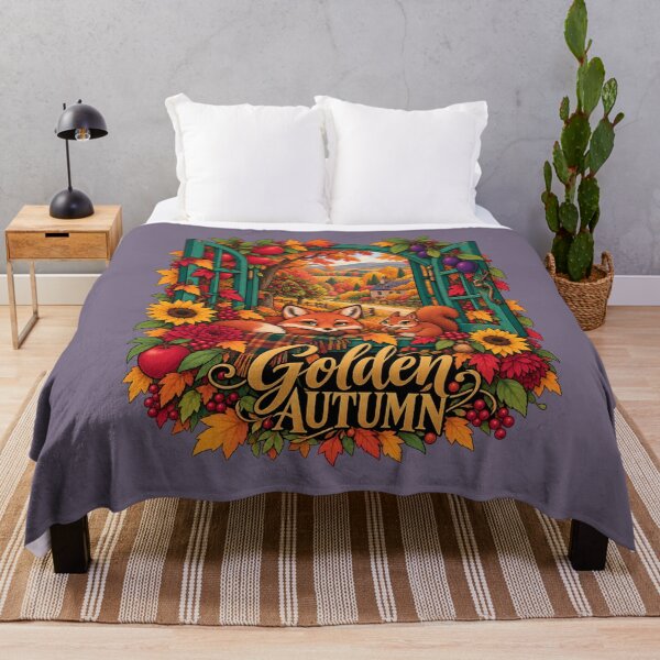 Item preview, Golden Autumn – Cozy Woodland Window designed and sold by Aimetoi.