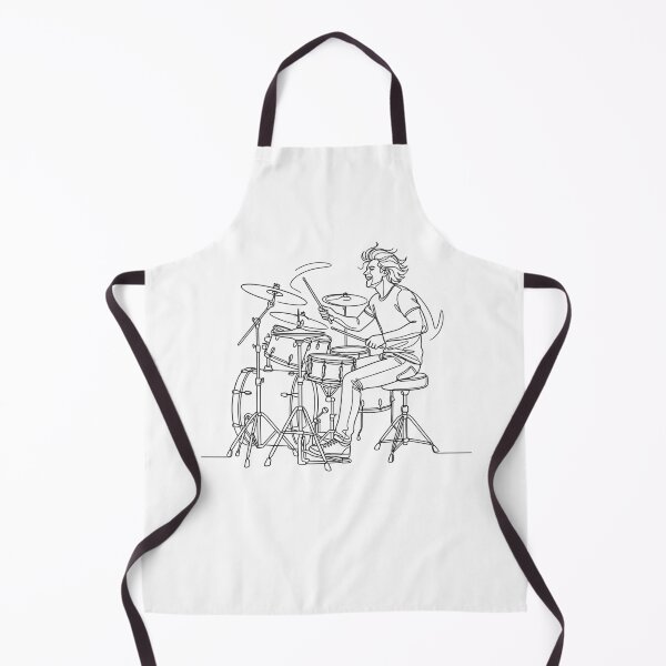 Item preview, "Passionate Drummer Line Art: Dynamic Musician Illustration & Minimalist Drum Set Vector Design" designed and sold by Nubian Style.