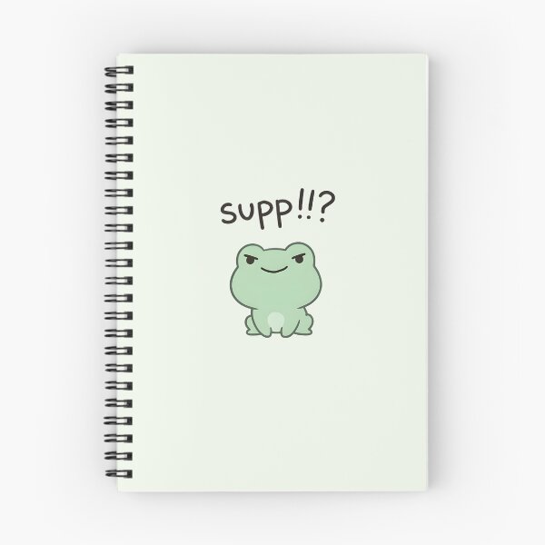 Item preview, Cute Kawaii frog meme saying "supp!!" designed and sold by pixellm.