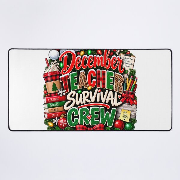 Item preview, December Teacher Survival Crew Funny Teacher Christmas designed and sold by 198tees.