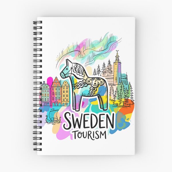 Item preview, Sweden Tourism Colorful Illustration designed and sold by EdwinkOne.
