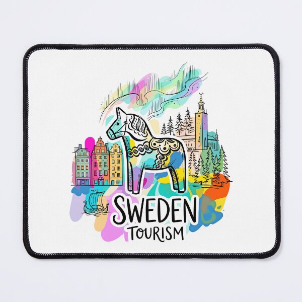 Item preview, Sweden Tourism Colorful Illustration designed and sold by EdwinkOne.