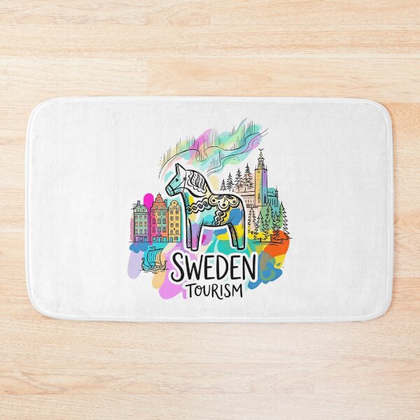 Item preview, Sweden Tourism Colorful Illustration designed and sold by EdwinkOne.