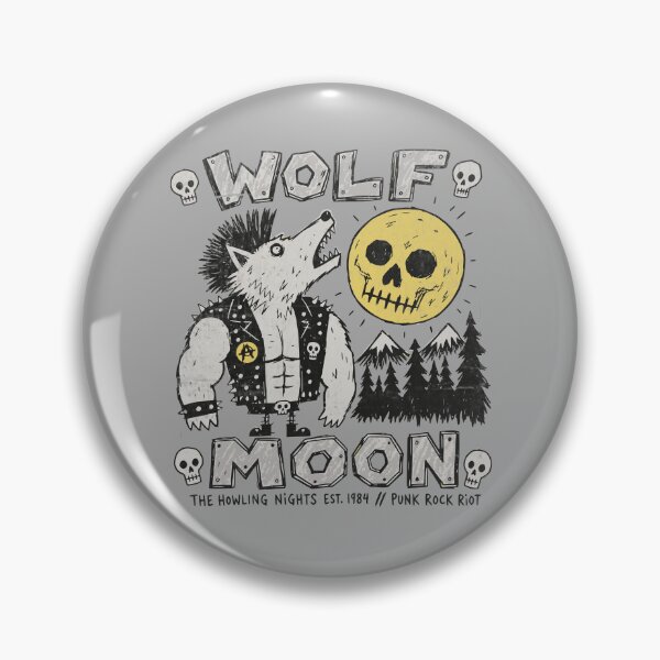 Item preview, Wolf Moon – Punk Rock Howling Wolf designed and sold by Studio Bootleg.