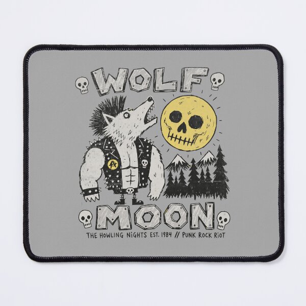 Item preview, Wolf Moon – Punk Rock Howling Wolf designed and sold by Studio Bootleg.