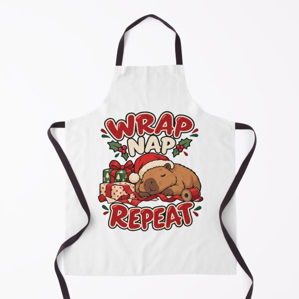 Item preview, Wrap Nap Repeat - Christmas Capybara designed and sold by Good Mood Foundry.