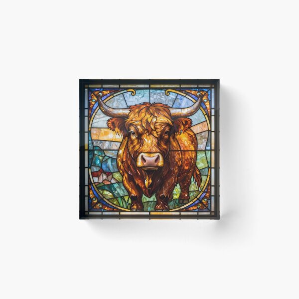 Item preview, Highland Cattle - Stained Glass designed and sold by Sybille-Yates.