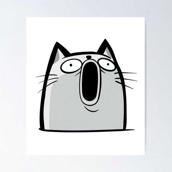 Item preview, Whuuuttt Funny Cat Quote Shocked Gray Cat designed and sold by Thenoblecat.