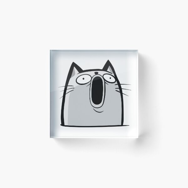 Item preview, Whuuuttt Funny Cat Quote Shocked Gray Cat designed and sold by Thenoblecat.