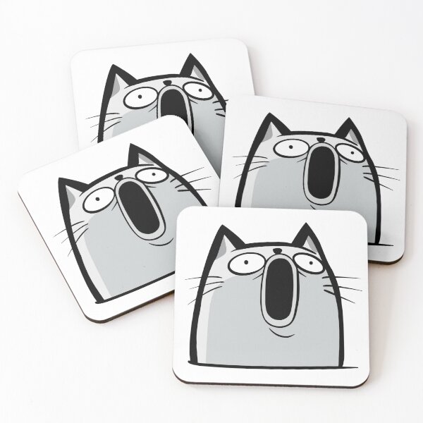 Item preview, Whuuuttt Funny Cat Quote Shocked Gray Cat designed and sold by Thenoblecat.