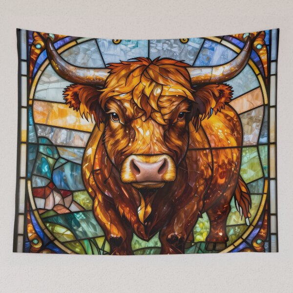 Item preview, Highland Cattle - Stained Glass designed and sold by Sybille-Yates.
