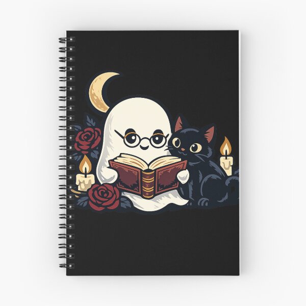 Item preview, Midnight Book Club – Gothic Ghost and Black Cat Reading designed and sold by GlitchRaven.