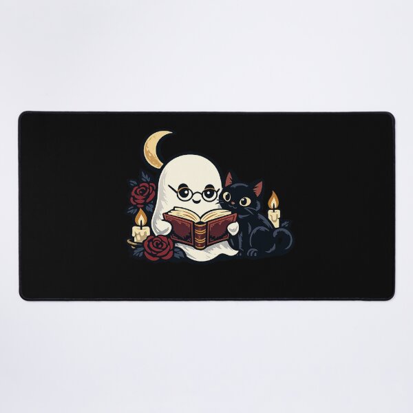 Item preview, Midnight Book Club – Gothic Ghost and Black Cat Reading designed and sold by GlitchRaven.