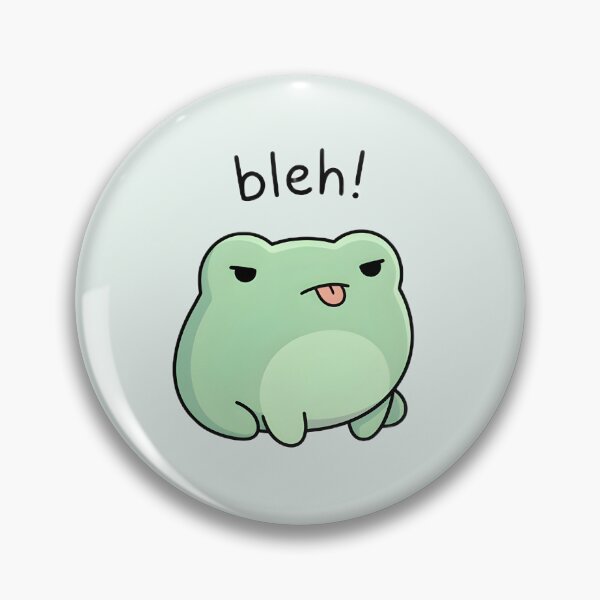 Item preview, Cute Kawaii frog meme saying "bleh!" designed and sold by pixellm.