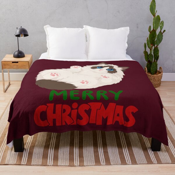 Item preview, Cute Ragdoll Cat Merry Christmas Holiday Art designed and sold by stormk10.