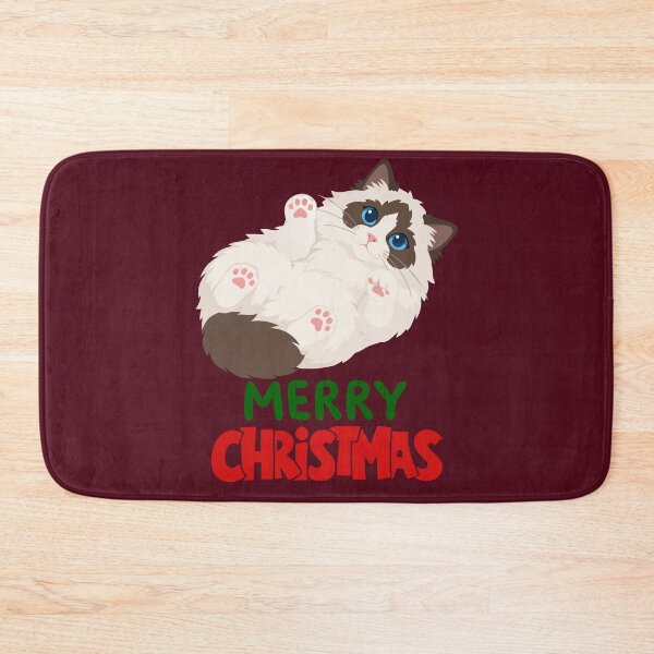 Item preview, Cute Ragdoll Cat Merry Christmas Holiday Art designed and sold by stormk10.