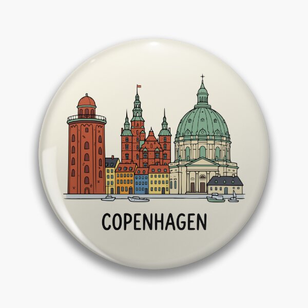 Item preview, Copenhagen Denmark Iconic Skyline designed and sold by Travelpeak.