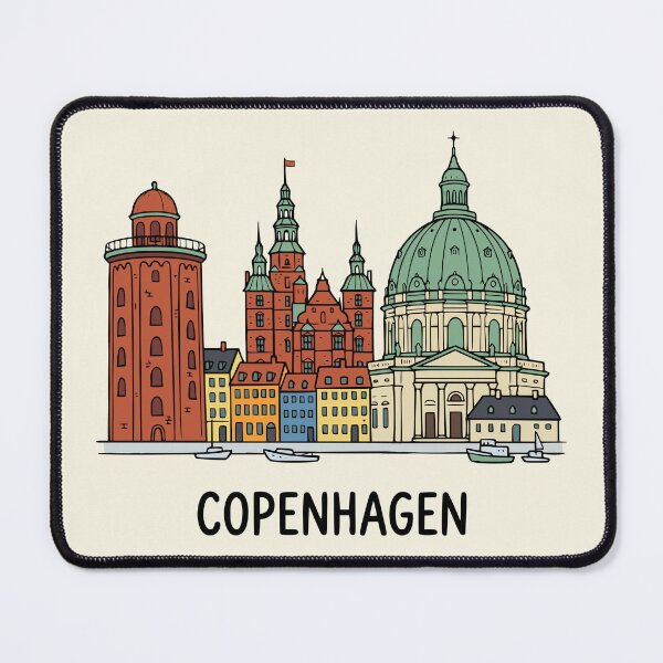 Item preview, Copenhagen Denmark Iconic Skyline designed and sold by Travelpeak.