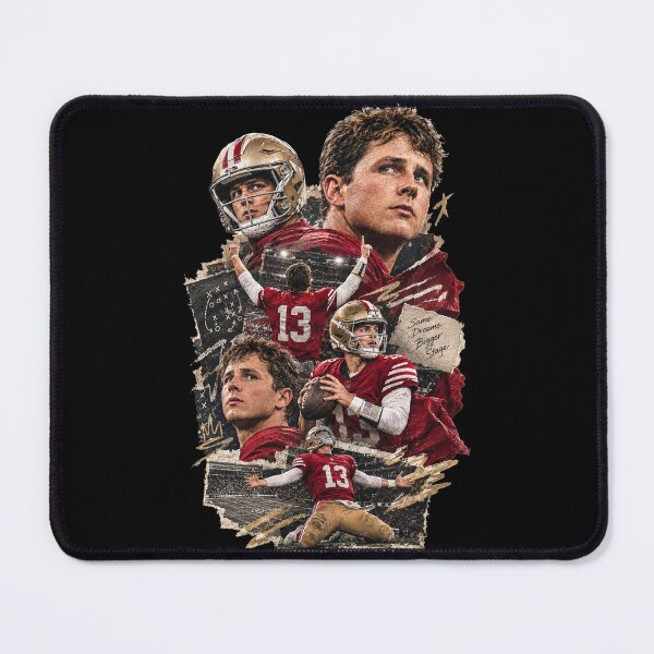 Item preview, Brock Purdy Same Dreams Bigger Stage Football Poster Art designed and sold by LandFinStudio.