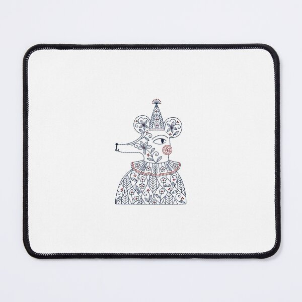 Item preview, party rat in sashiko and flower designed and sold by Maewshooter.