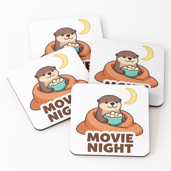 Item preview, Otter Movie Night designed and sold by chill-a-lot.