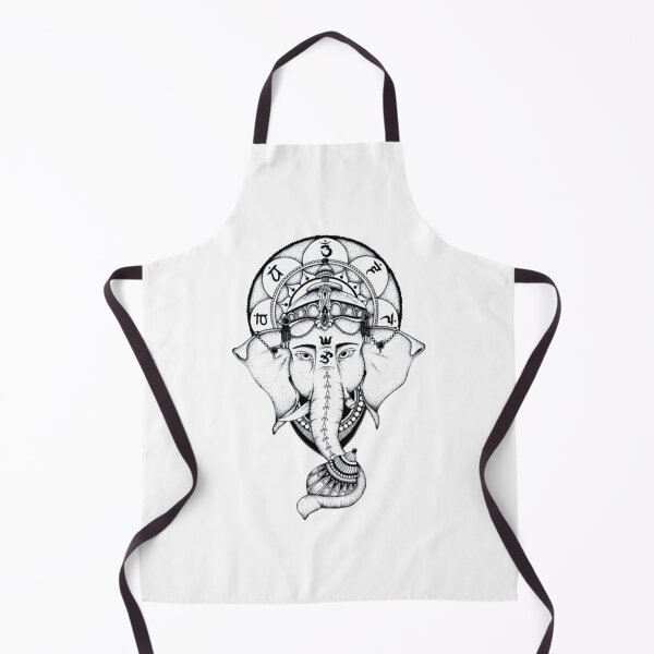 Item preview, Sacred Ganesh Dotwork Hindu Ganesha God Talisman designed and sold by lesdessinsde.