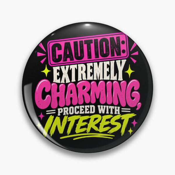 Item preview, Bold Statement Quote Shirt, Funny Charm T-Shirt, Caution Flirty Tee, Funny Gift for Him or Her, Neon Accent Statement Tee designed and sold by PRINYOS.