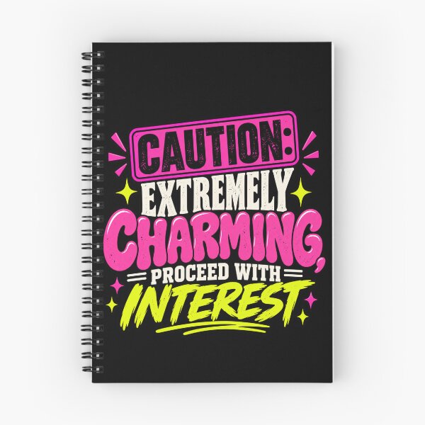Item preview, Bold Statement Quote Shirt, Funny Charm T-Shirt, Caution Flirty Tee, Funny Gift for Him or Her, Neon Accent Statement Tee designed and sold by PRINYOS.