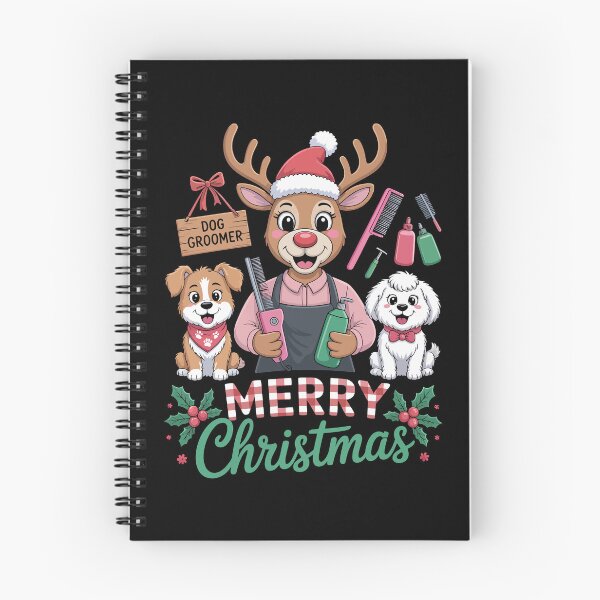 Item preview, Merry Christmas Dog Groomer – Reindeer Pet Grooming Salon Art designed and sold by jkrphoto.