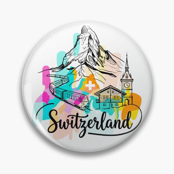 Item preview, Switzerland Alps Matterhorn Travel Illustration designed and sold by EdwinkOne.