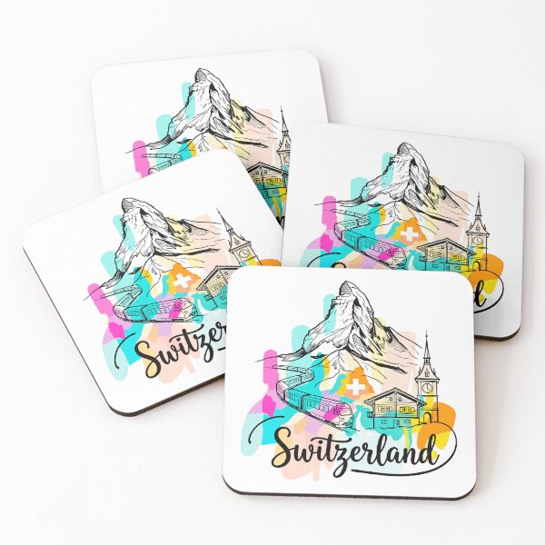 Item preview, Switzerland Alps Matterhorn Travel Illustration designed and sold by EdwinkOne.