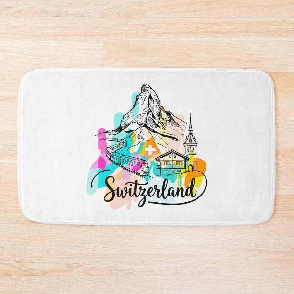 Item preview, Switzerland Alps Matterhorn Travel Illustration designed and sold by EdwinkOne.
