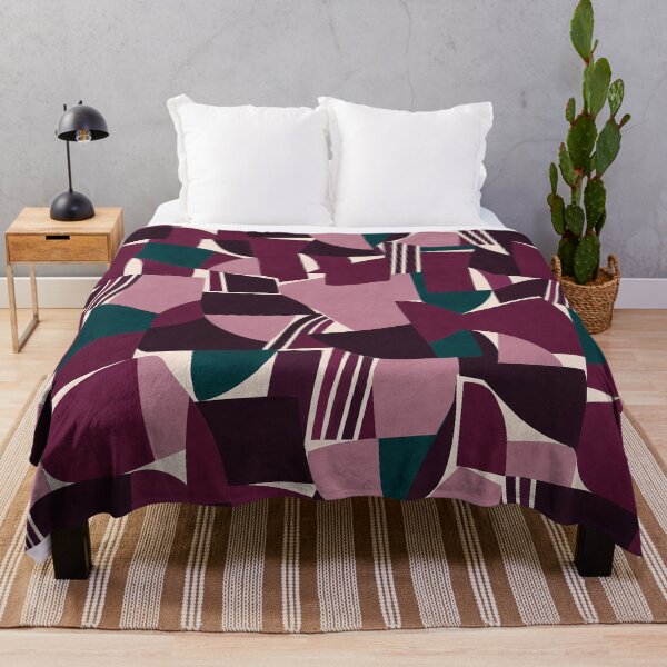 Item preview, Burgundy Abstract Geometric Pattern designed and sold by imaniko.