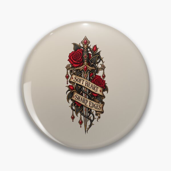 Item preview, Soft Heart Sharp Edges Gothic Dagger and Roses Design designed and sold by MetaModel Editions.