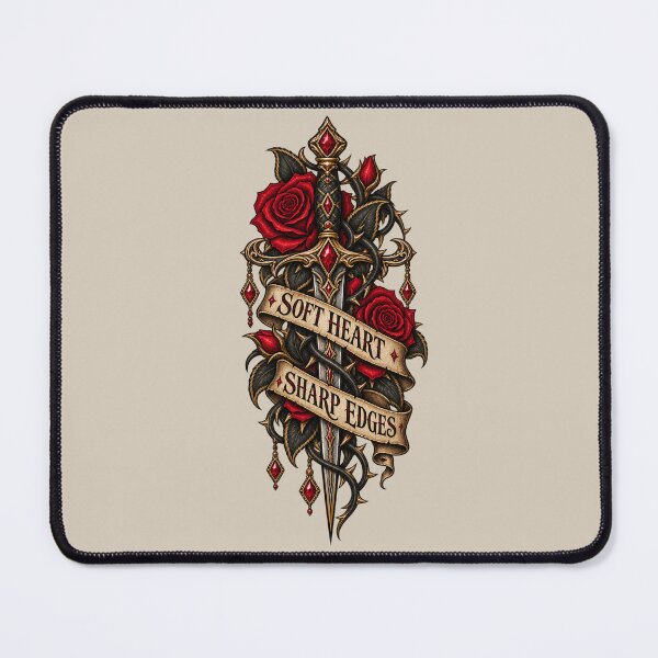 Item preview, Soft Heart Sharp Edges Gothic Dagger and Roses Design designed and sold by MetaModel Editions.