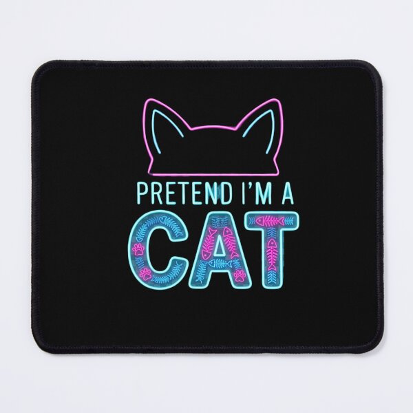 Item preview, Pretend I'm A Cat Neon Sign Fish Bones Funny Cat Design designed and sold by Retro Whiskers.